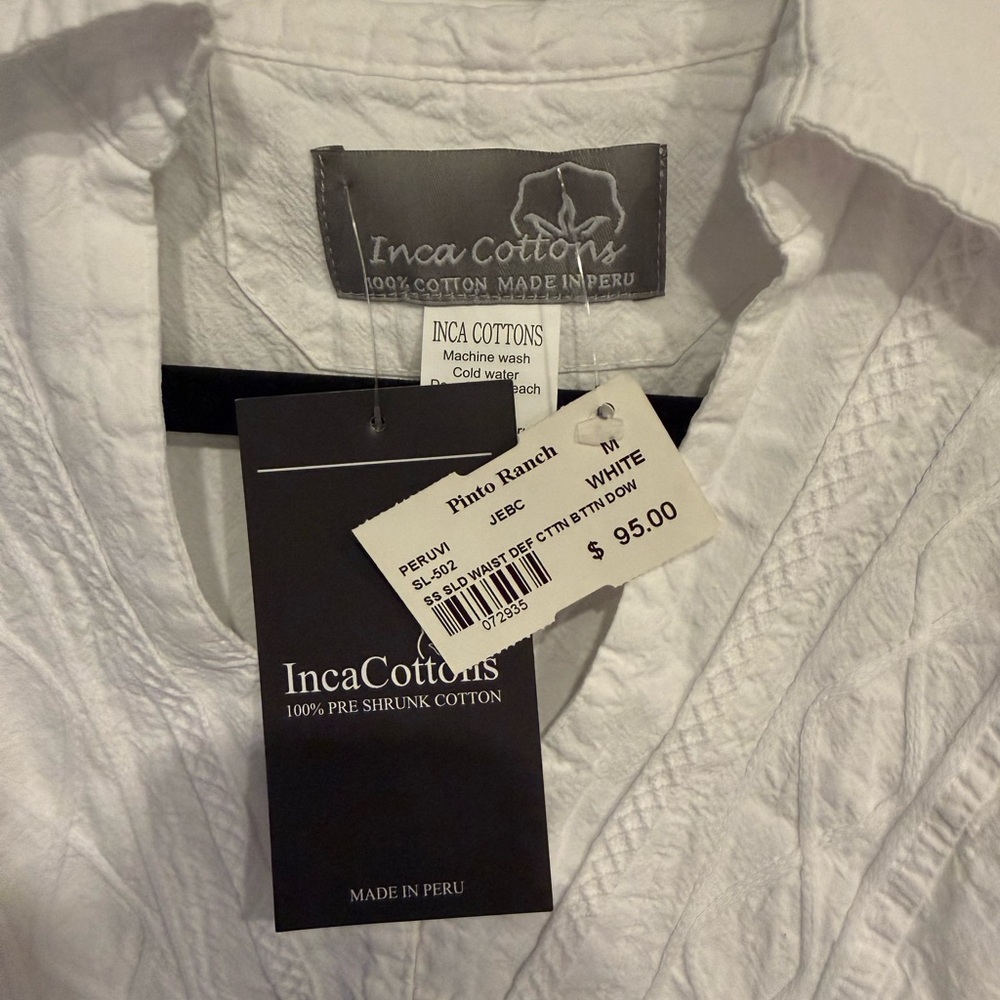 NWT Inca Cottons Pinto Ranch Button - Picture 2 of 4
